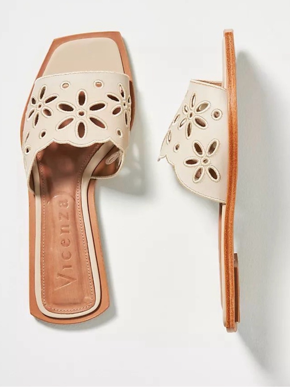 Vicenza Floral Cut-Out Sandals by Anthropologie